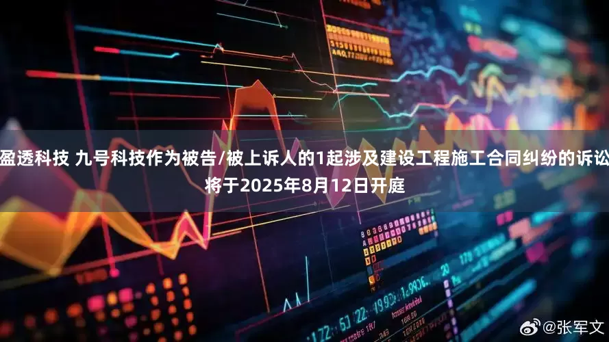 盈透科技 九号科技作为被告/被上诉人的1起涉及建设工程施工合同纠纷的诉讼将于2025年8月12日开庭