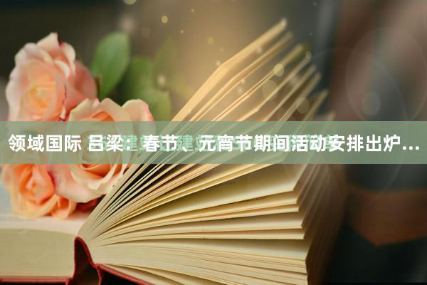 领域国际 吕梁：春节、元宵节期间活动安排出炉...
